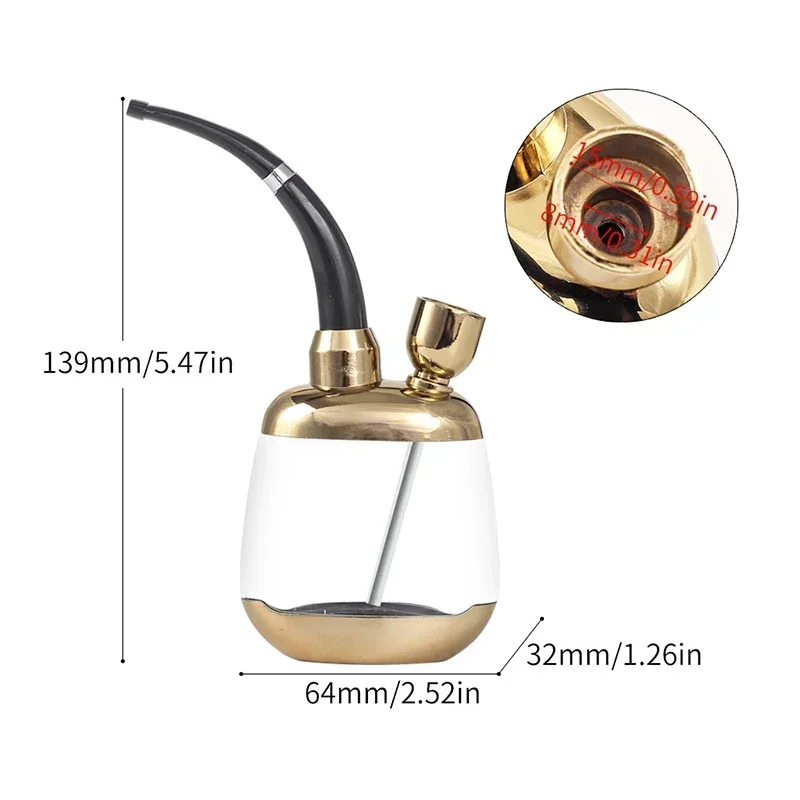 Water Smoking Pipe Shisha Hookah Cigarette Bottle Holder Pipe Hookah Filter Smoke Metal Tube Filter Tar JD-508