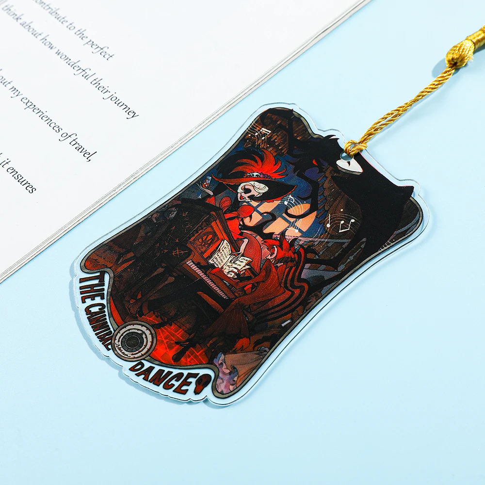 1Pcs Anime Hell Inn Bookmarks for Fans to Collect Acrylic Disney Bookmarks Reading Tags Family and Friends Gifts School Supplies