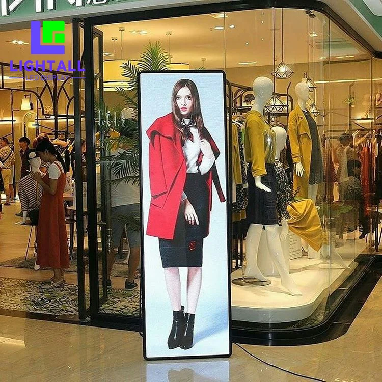 P1.8 P2 P2.5 Portable Flooring Standing Move Smart Advertising Player Led Screen Poster Display for Shopping Mall