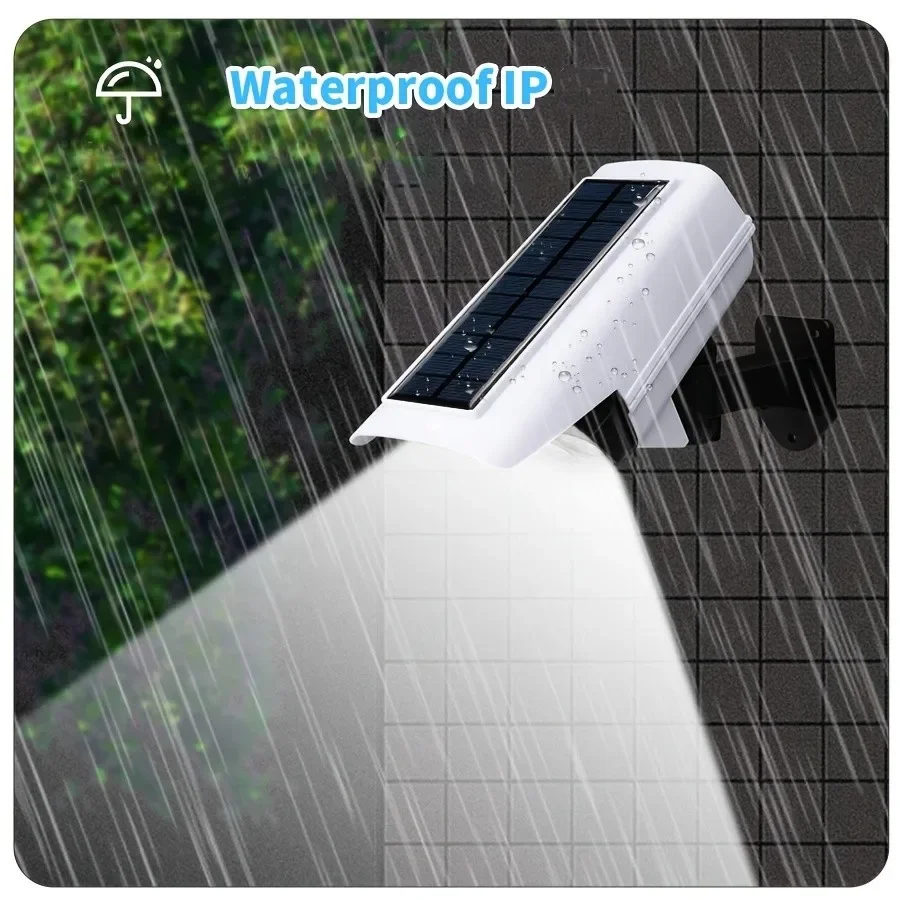 Imagem -05 - Outdoor Motion Sensor Solar Lights Holofote Impermeável Manequim sem Fio Câmera de Segurança Falsa Varanda Jardim Pátio 77 Led