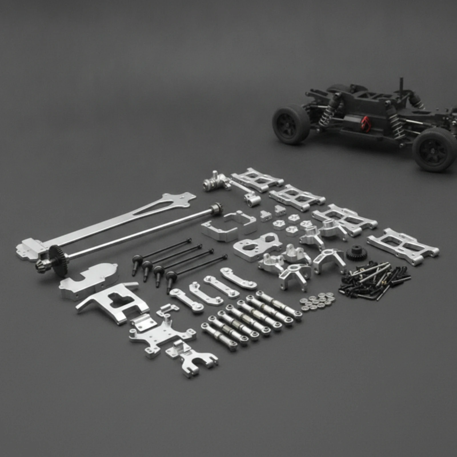 Metal Upgrade Parts Kit Direct Replacement Upgrade Part Kit Front and Rear Arms Easy to Install Rigid for Hobbyists