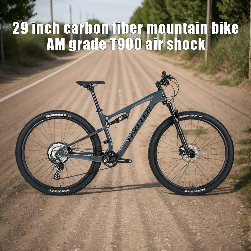 29 inch mtb carbon fiber soft tail mountain bike air shock Downhill bicycle 12speed hydraulic disc brake Cross Country bicicleta