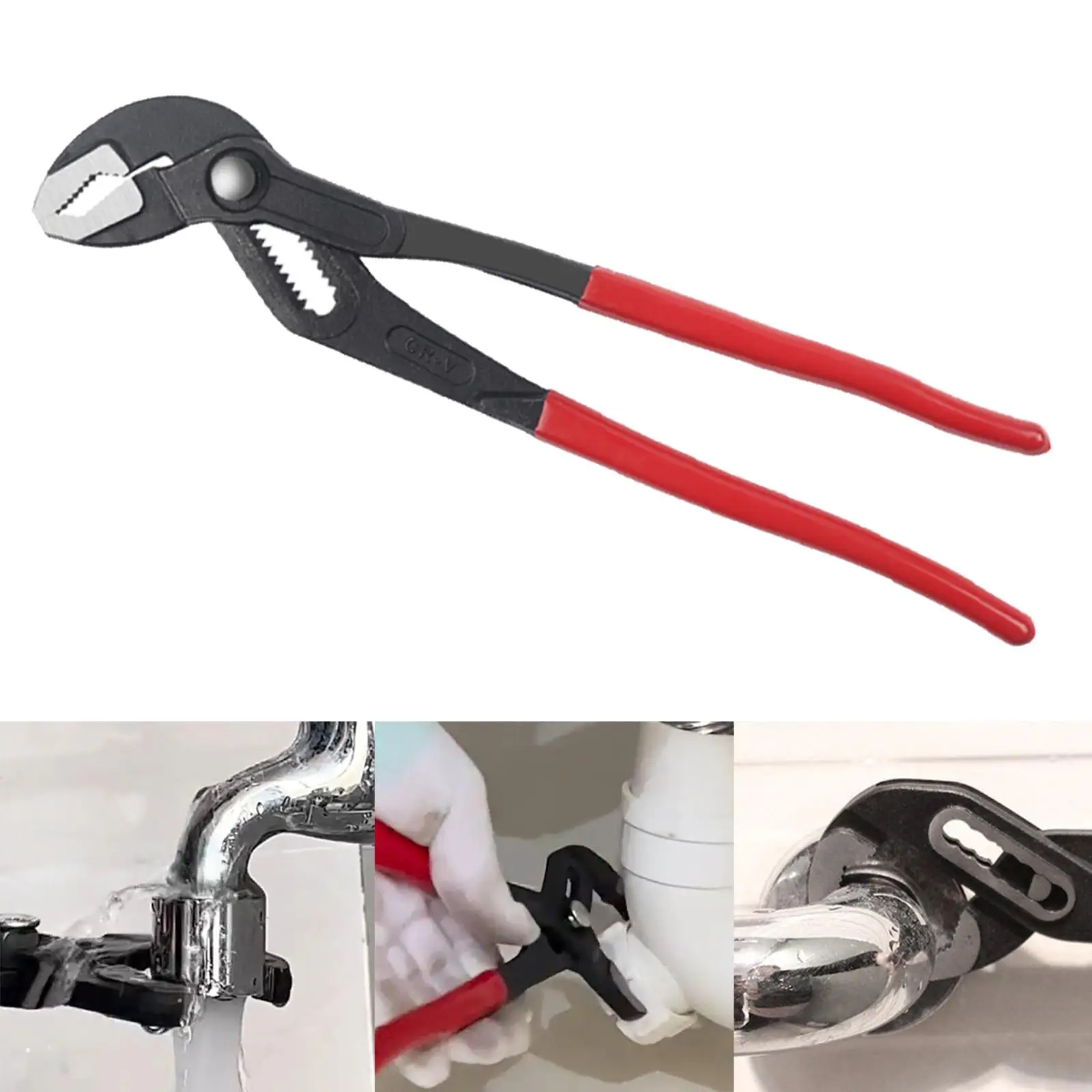 Adjustable Water Pump Plier Slip Joint Pliers Quick Release Plumbing Pliers Heavy Duty Multitool Water Pipe Clamp Pliers