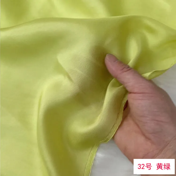 Pure Color Silk Electricity Spinning Fabric 8 Momme Silk Clothing Lining Fabric
