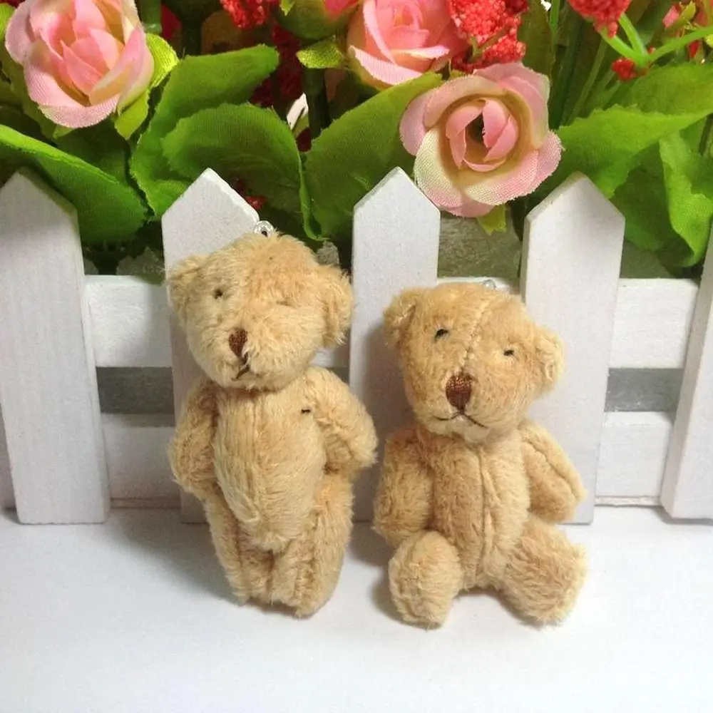 Cute Movable Plush Bear Mini Bear Hugs Bear Ornaments Handmade Plush Gifts Box For Kids