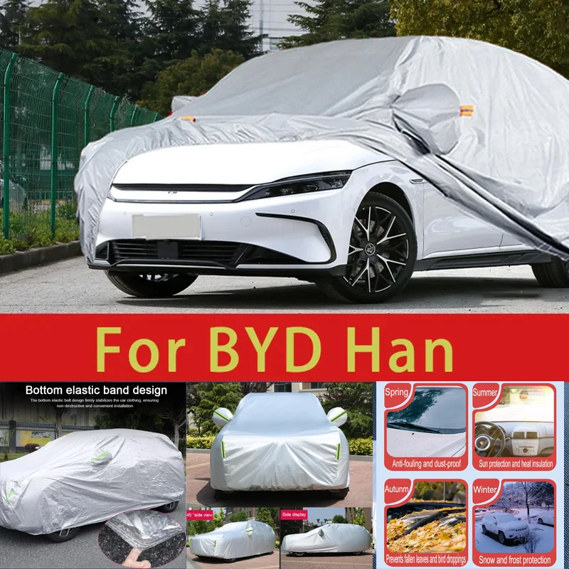 

For BYD Han Outdoor Protection Full Car Covers Snow Cover Sunshade Waterproof Dustproof Exterior Car accessories