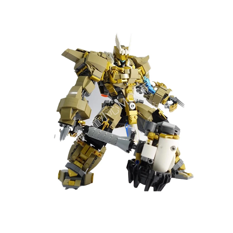 MOC Mecha Series Brown Building Block Robot DIY Model Puzzle Collection Experts Brick Toys Education for Children Birthday Gifts