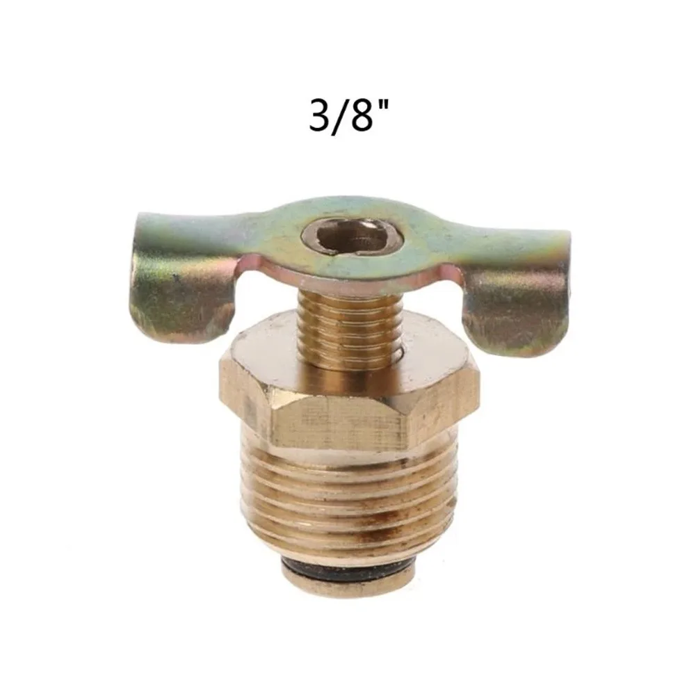 3/1Pcs NPT 1/4inch 3/8inch 1/2inch Solid Brass Drain Valve Compressor Air Tank Port Water Drain Valve Replacement Part