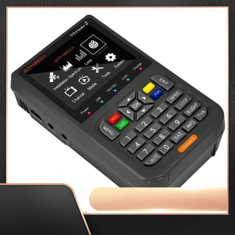 

GTMEDIA V8 Finder2 Satellite Signal Finder FTA DVB-S/S2/S2X LCD Screen Receiver Satellite Finder Meter EU Plug Easy To Use