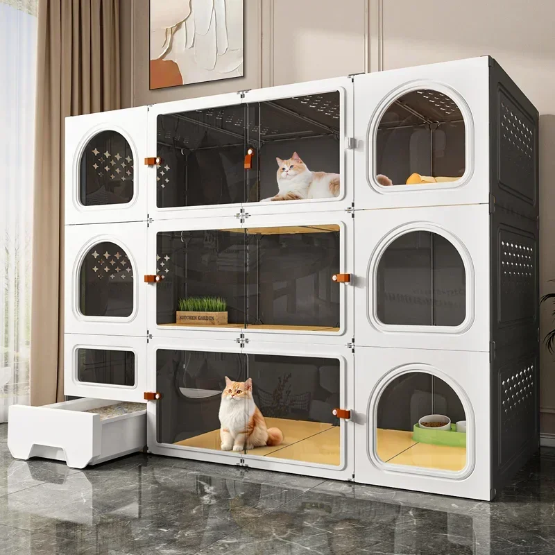 AACat Cage Oversized Free Space Household Indoor Cat Cabinet With Toilet