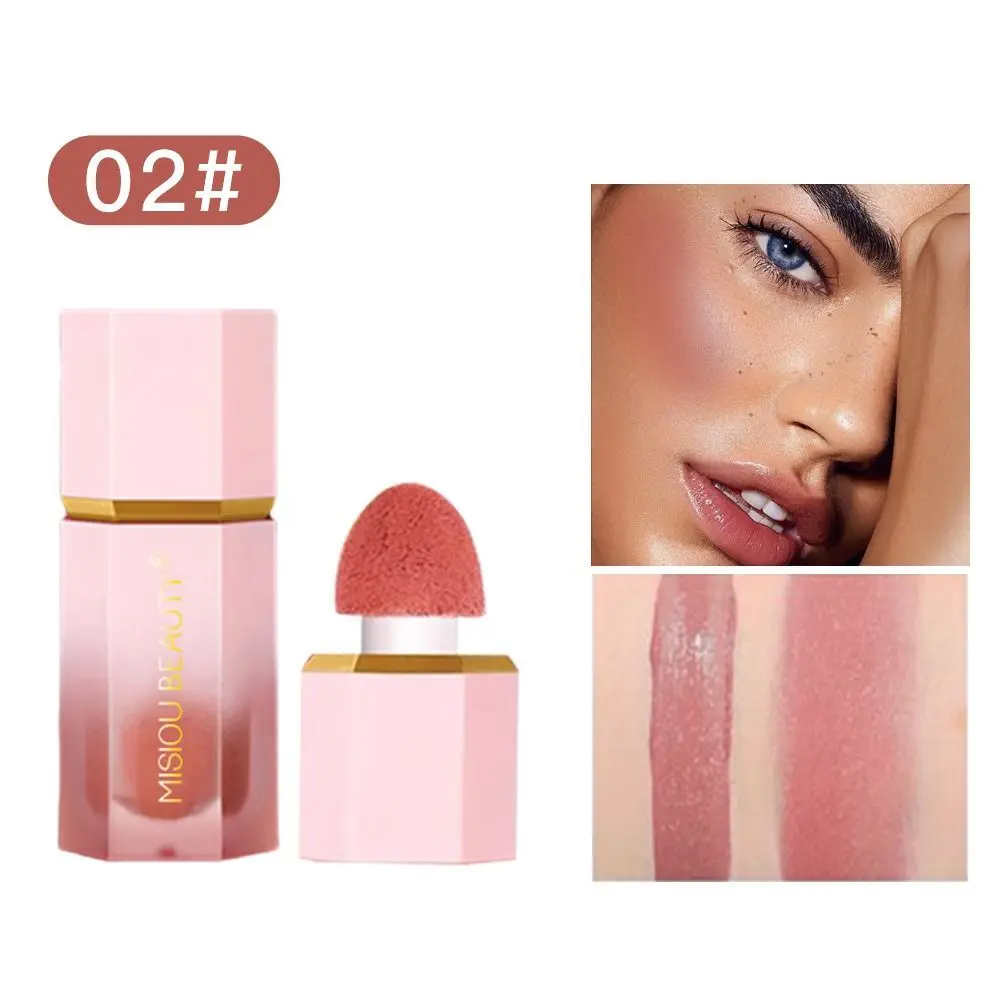 Lip and Cheek Natural Liquid Blush Matte Multi-functional Makeup Pen Highlight Contour Peach Blush Face Shimmer Powder Women