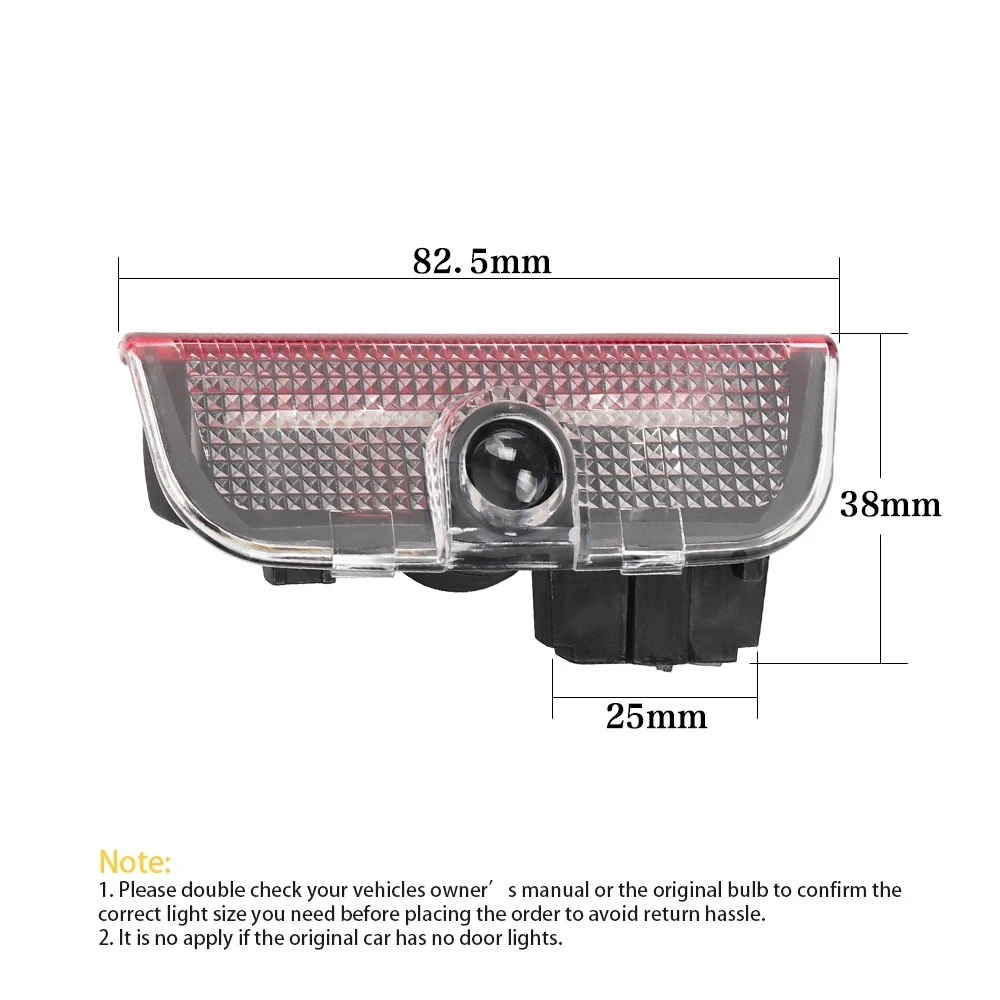 Car Door decorative light bulb tool Accessories For VW Golf 7 6 5 Scirocco Touareg Sharan Tiguan Arteon Touran welcome Lamp 2X