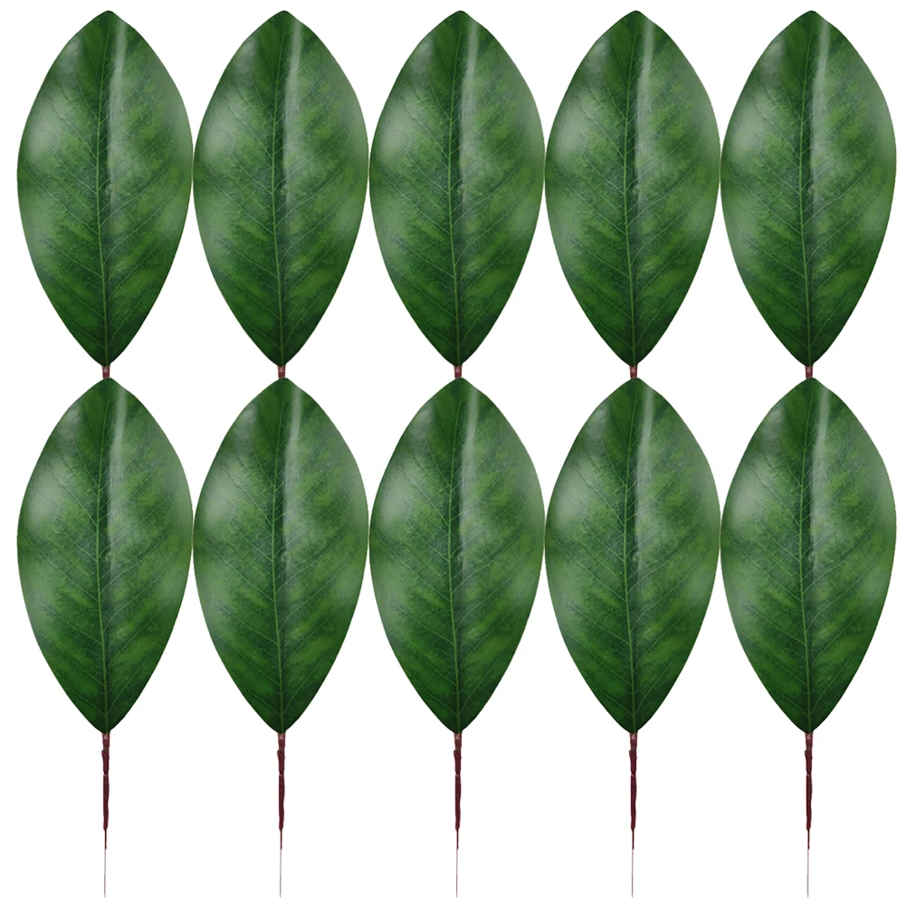 

10Pcs Artificial Leaves Realistic Green Decor Wedding Vase DIY Simulation Greenery Leaves Plants Home Simulation Greenery