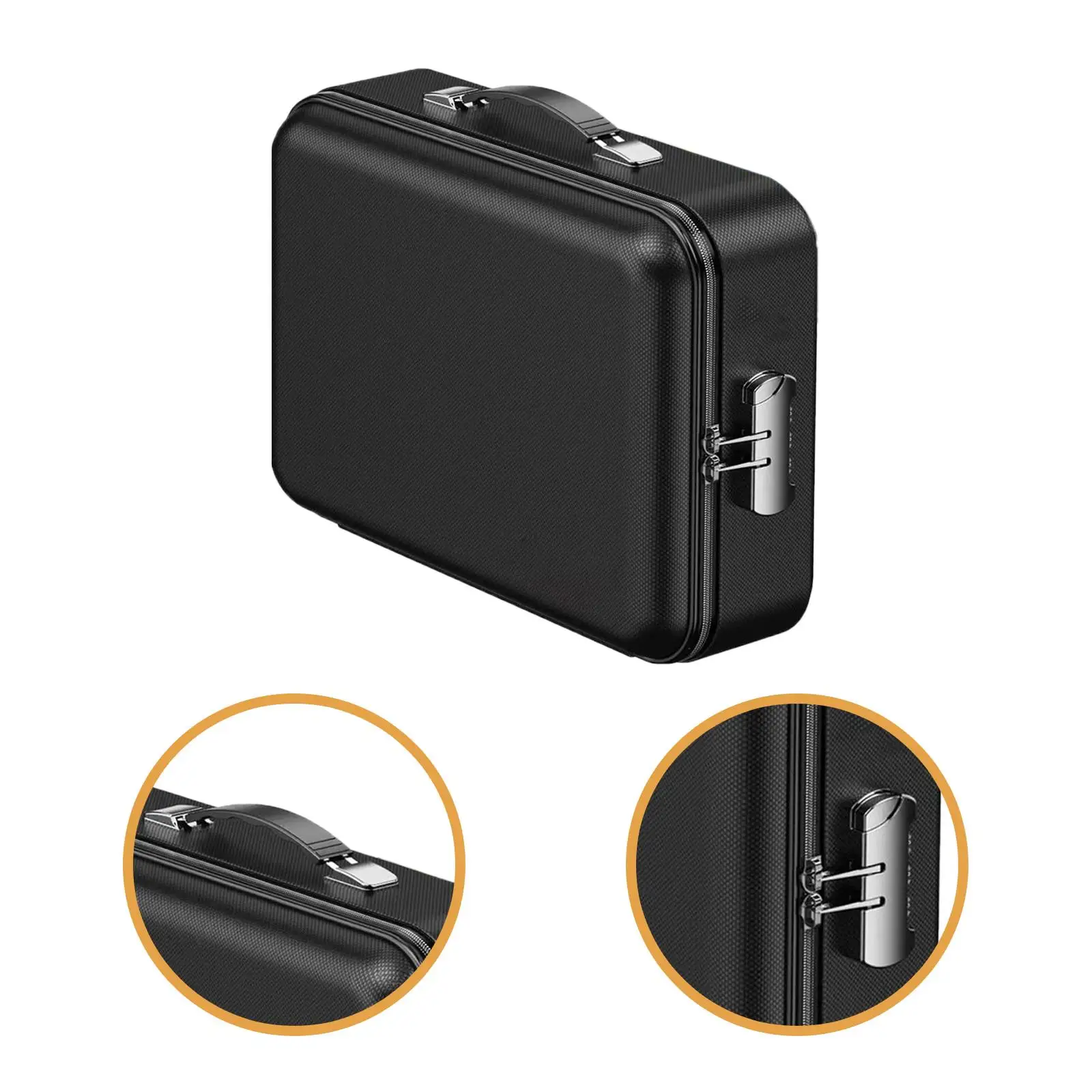 Fire Resistant File Organizer Hard Case with Combination Lock Waterproof Document Storage Box for Home Office Certificates