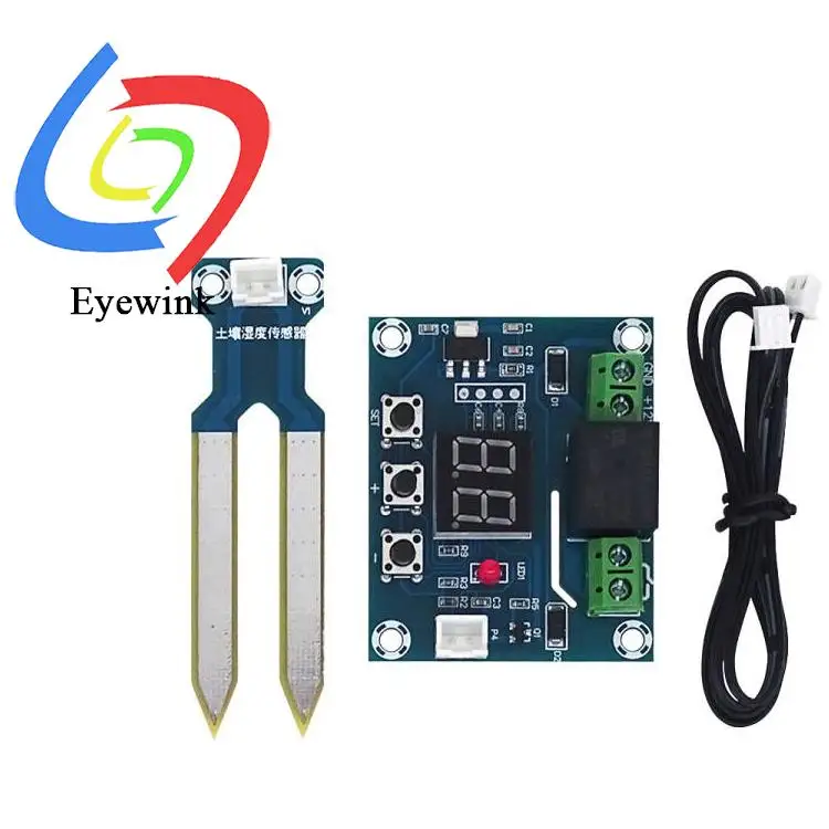 XH-M214 12V Soil Humidity Sensor Controller Irrigation System Automatic Watering Module Digital Display image 4