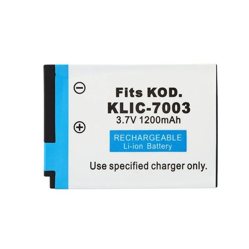 KLIC-7003 Camera Battery + Charger for Kodak M420 V1003 V803 M381 Z950 Digital Camera 3.7V 1200mAh