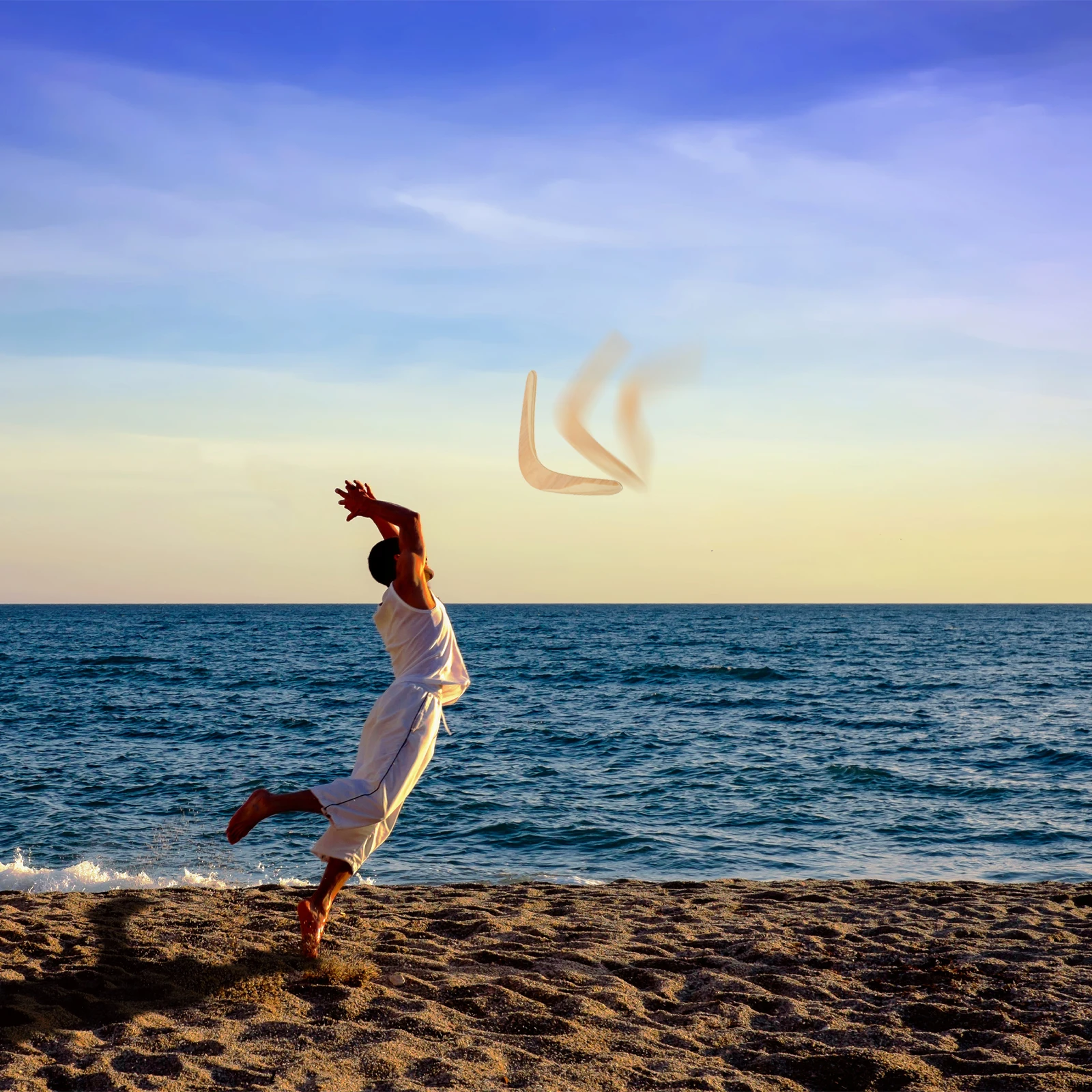 1pc Wooden Flying Toy V-shaped Outdoor Toy for Kids Wooden For Kids Adults Great Sports Plaything Games