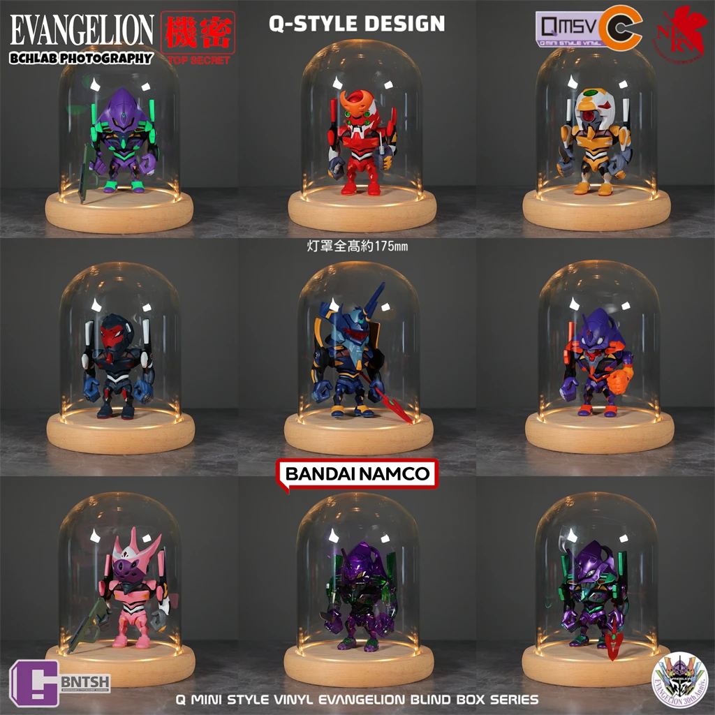 متوفر في المخزون صندوق بانداي QMSV-C Evangelion العمياء - Unit-01 مجموعة شخصيات تشيبي - هدية رسمية قابلة للجمع من الرسوم المتحركة اللطيفة من مادة إي في إيه #5