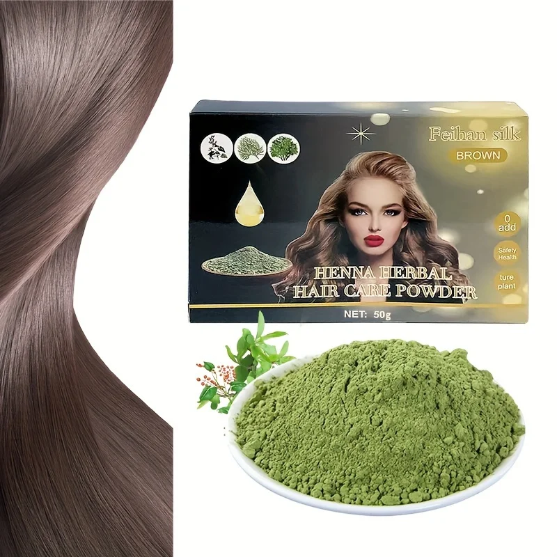 50g/Pack Plant Haina Powder Black Hair Care Powder Black Hair Plant Dyeing White Hair Covering White Hair