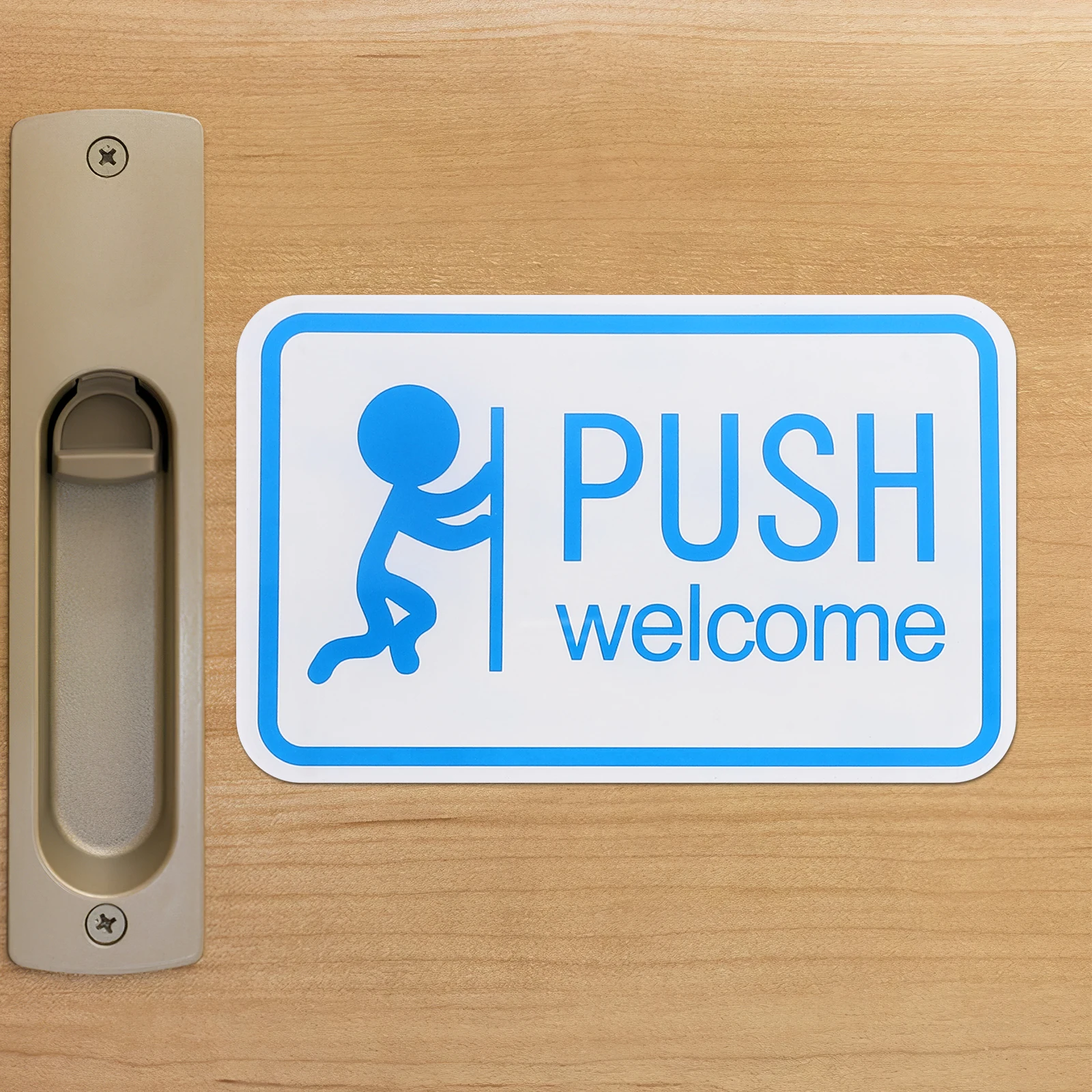 

1Set Acrylic Door Push and Pull Identification Signs Guiding Reminder for Office Store Glass Door Push and Pull Signs for Doors