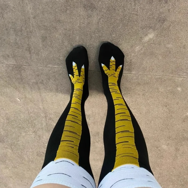 Lustige Crazy Chicken Feet Socken Unisex – Neuheit Kniestrümpfe Lustiges Geschenk – Detail 1
