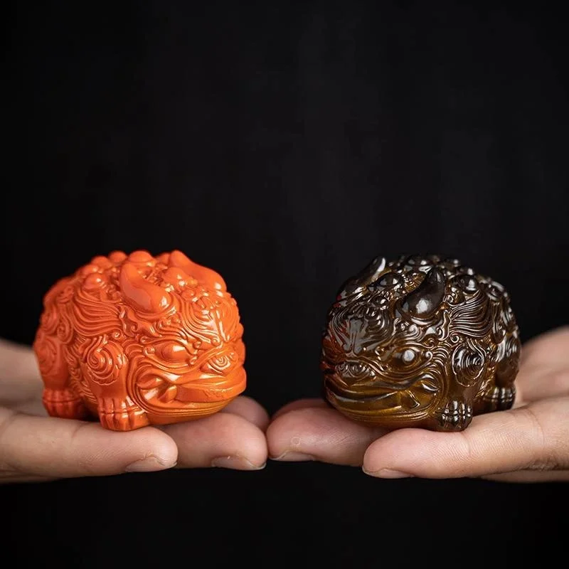 

Color-Changing Resin Tea Pet - Mini Zhaocai Pixiu Lion Figurine Cute Kung Fu Tea Set Accessories Unique Tea Table DecorationGift