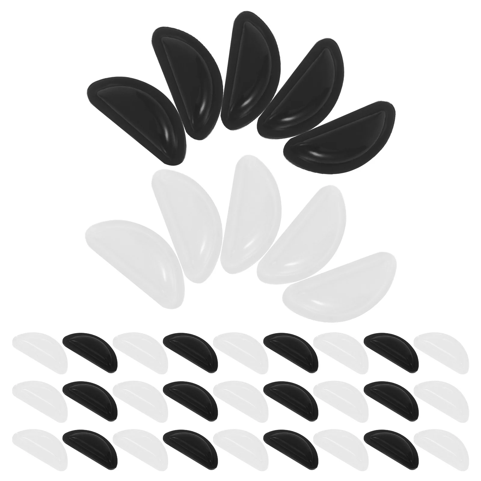 

24Pairs Soft Silicone Nose Pads for Glasses Sunglasses Spectacles D Shaped Self-Adhesive Anti Slip Hygienic Stylish