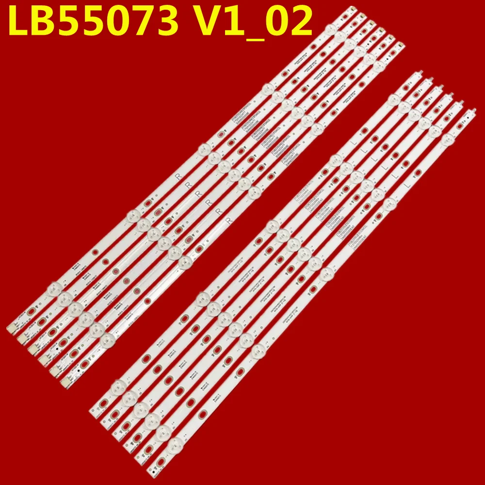 5set LED Backlight Strip For LB55073 LB55119 LBM550M0501-KZ-1 55PUS6503/60 55PUS6703 55PUS6753 55PUS7303 55PUS7363 55PUS7373