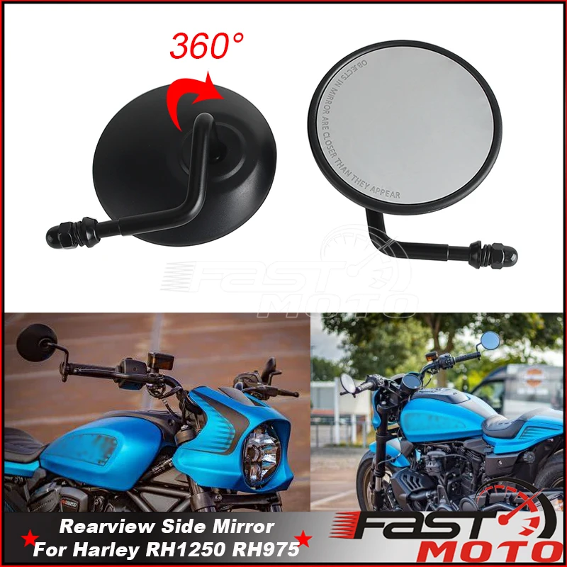 

Боковое зеркало заднего вида для мотоцикла Harley Sportster S 1250 RH1250S Nightster RH975 22-23 RH 975 1250S, кронштейн для зеркал заднего вида