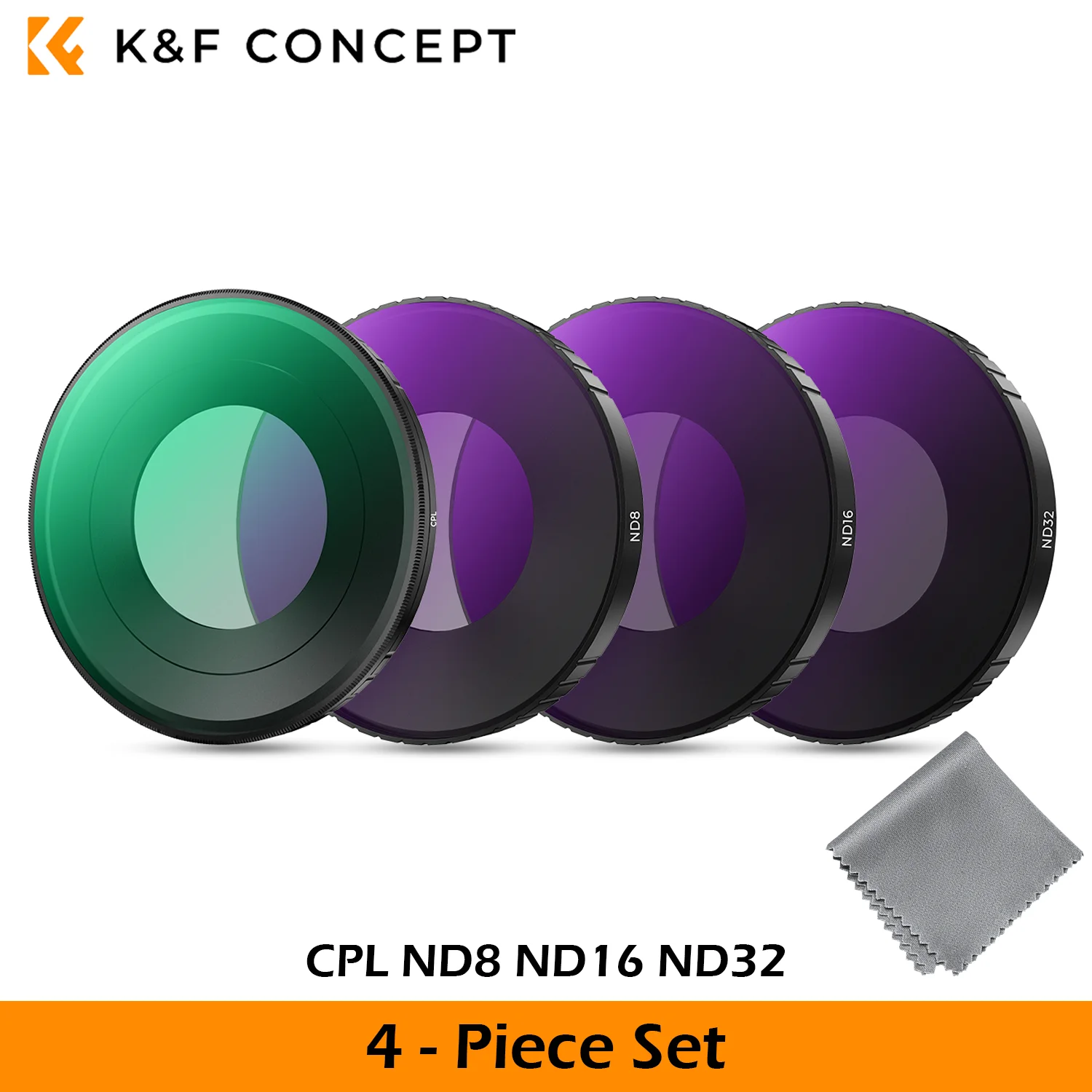 K&F CONCEPT CPL ND8 ND16 ND32 ND64 Filter Kit for Insta360 GO Ultra Multi-Coated HD Optical Glass Light Reduction Metal Frame image 3