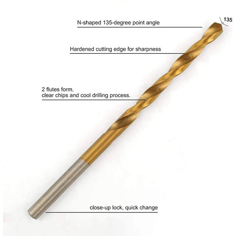 240 Stück Titan bohrers atz hss Bohrer für Metall, Stahl, Holz, Kunststoff, Kupfer, Aluminium legierung, 1mm bis 3,5mm