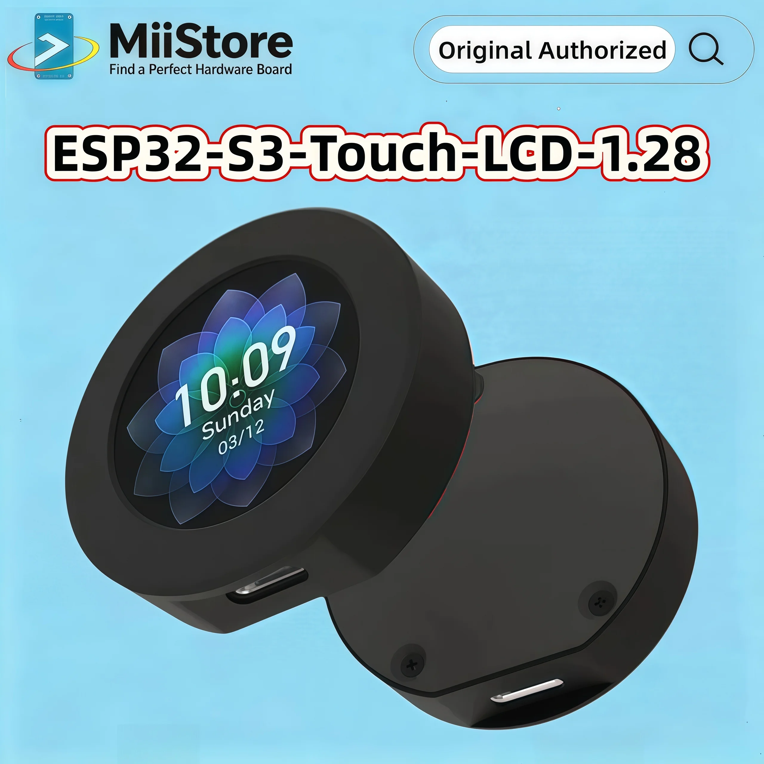Waveshare ESP32-S3-Touch-LCD-1.28 With 32-bit LX7 Dual-core Processor, with 1.28inch IPS Round LCD