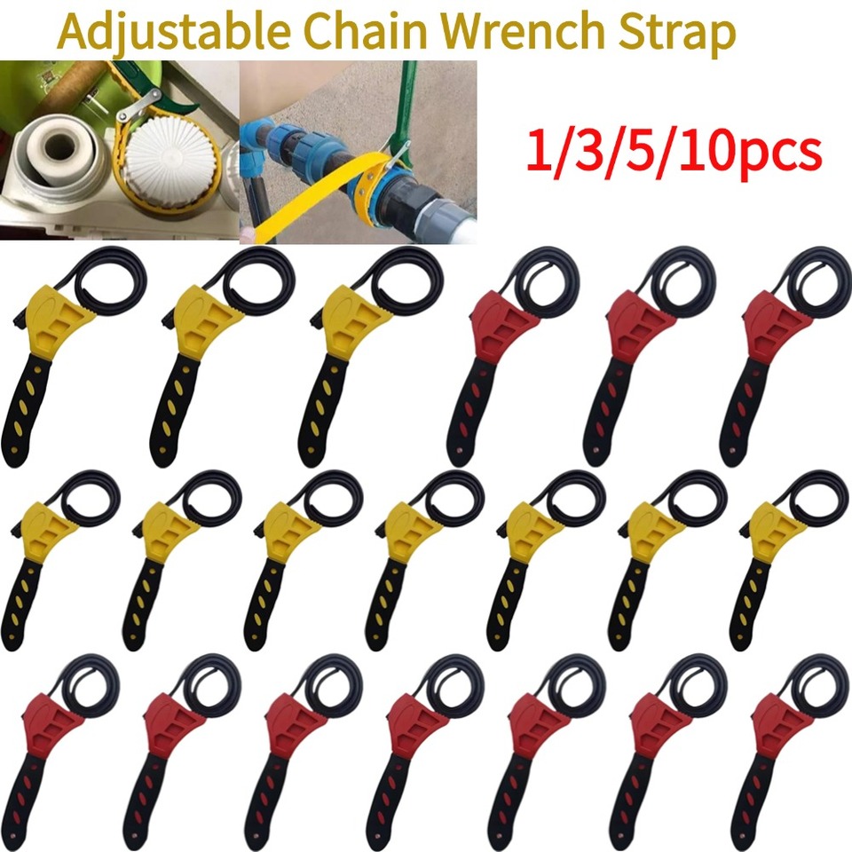  Adjustable Strap Spanner Wrench Belt Oil Filter Puller Removal Tool Locking Wrench Disassembly Strap Opener Tool 