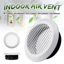 75/100/125/150/200mm grade de ventilação ar circular interior saída duto tubo capa para banheiro cozinha escritório ferramenta nova