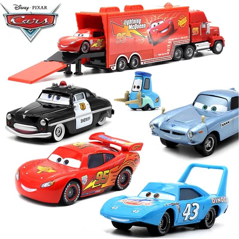 

2025 фигурки автомобилей Disney Mack Truck Lightning McQueen Racing 1:55, литая под давлением модель, детский мини-автомобиль, игрушки, серия, подарок на день рождения