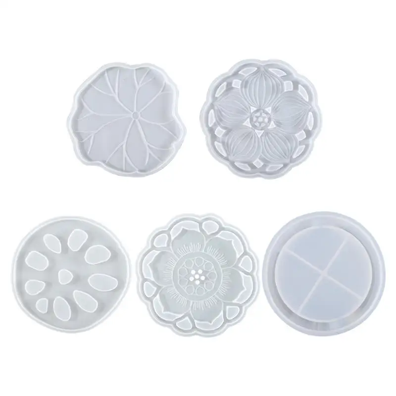 

Crystal Silicone Mold Lotus Mug Pad Resin Casting Mold DIY Art Crafts Jewelry Making Epoxy Mould