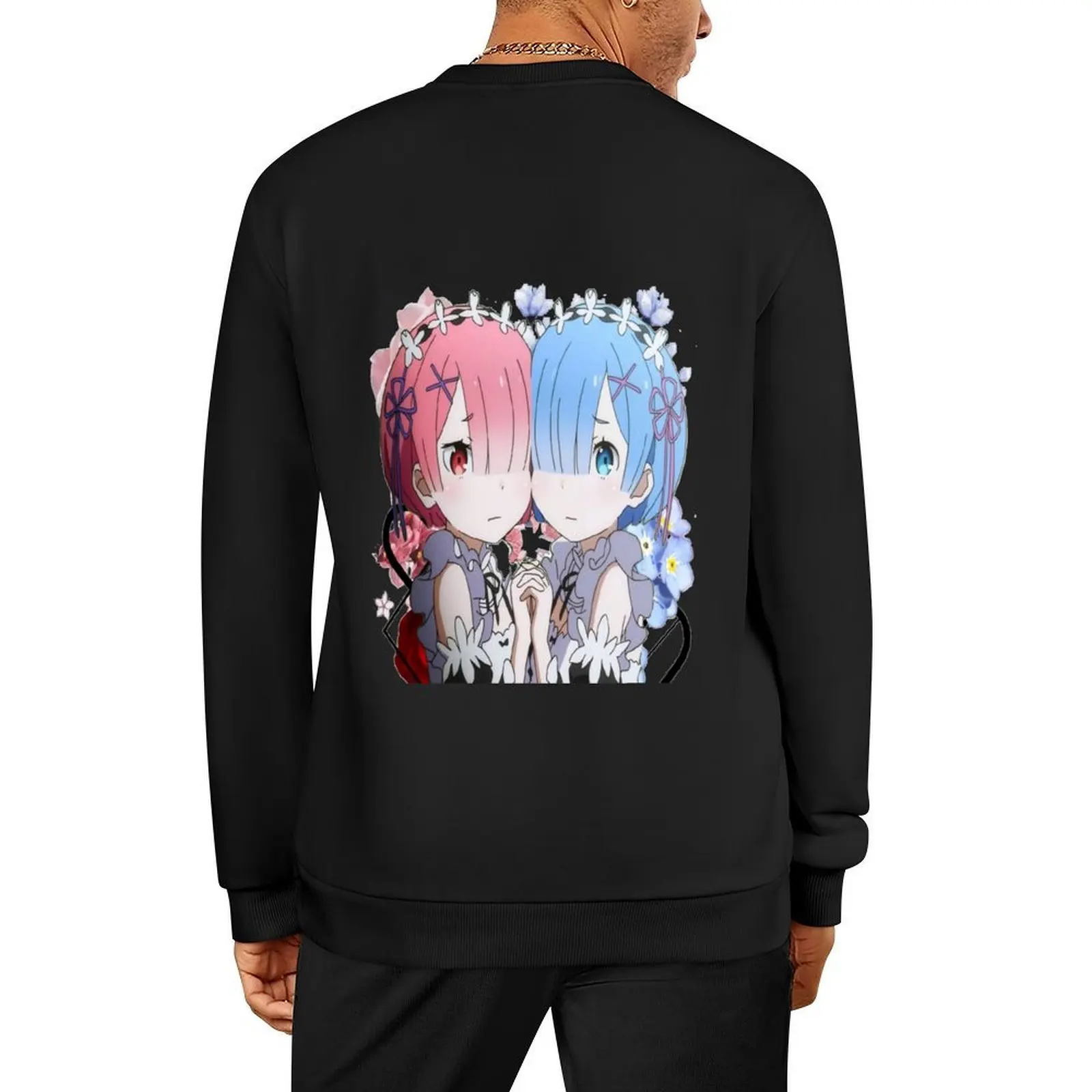 

Rem and Ram ( re zero ) Pullover autumn men's clothing men wear korean style clothes autumn sweatshirt