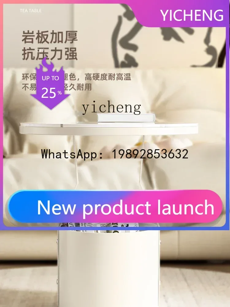 

SF10Stone Plate Coffee Table Home Living Room Sofa next to Side Table Balcony Small Tea Table Bedside Cabinet