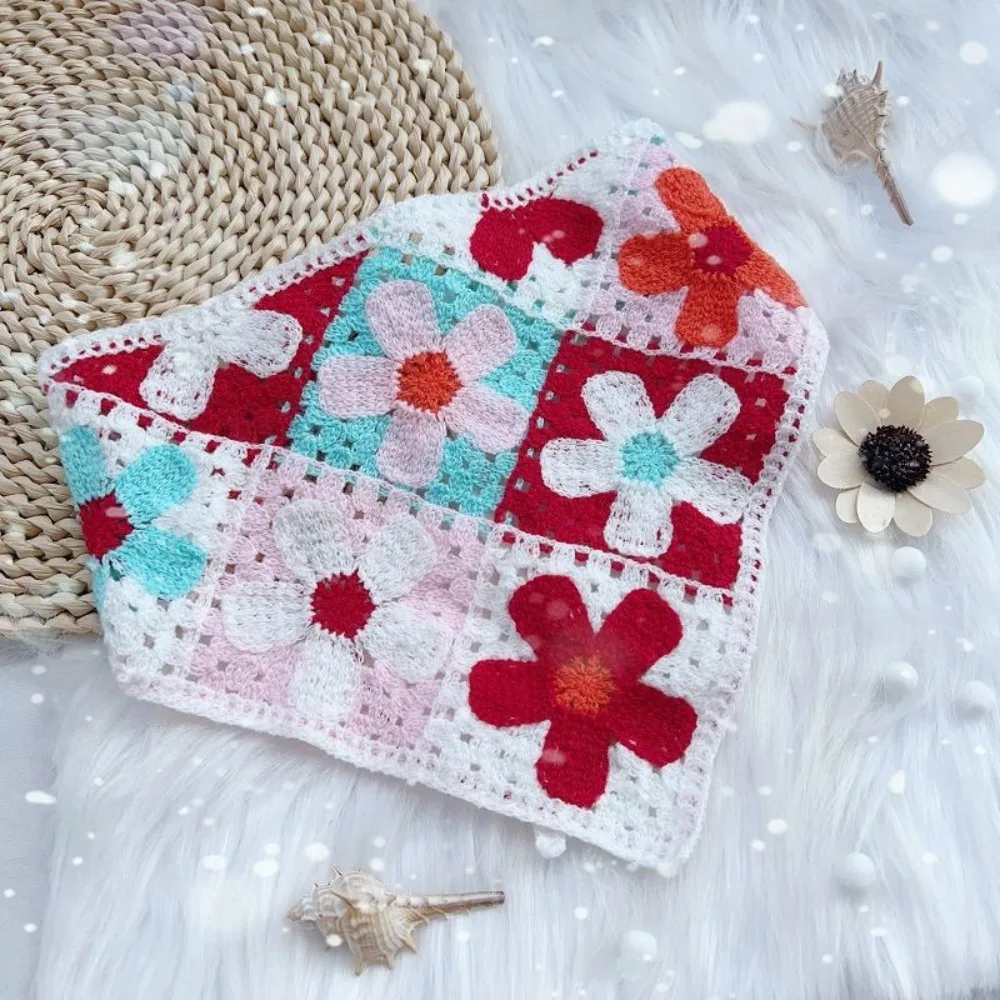 

Милый тюрбан во французском стиле, бандана, вязаное кружевное треугольное полотенце с дельфином и бабочкой, красочные цветы, повязка для волос для женщин и девочек