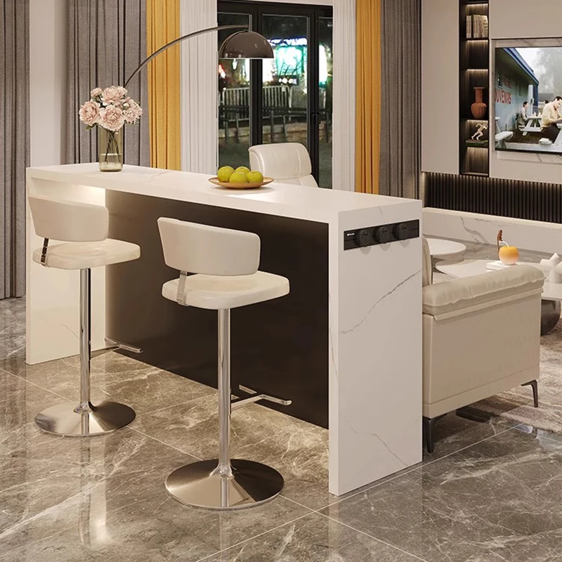 Reception Square Bar Table White Narrow Design Modern Bar Dining Table Luxury Minimalist Muebles De Cocina Home Bar Furniture