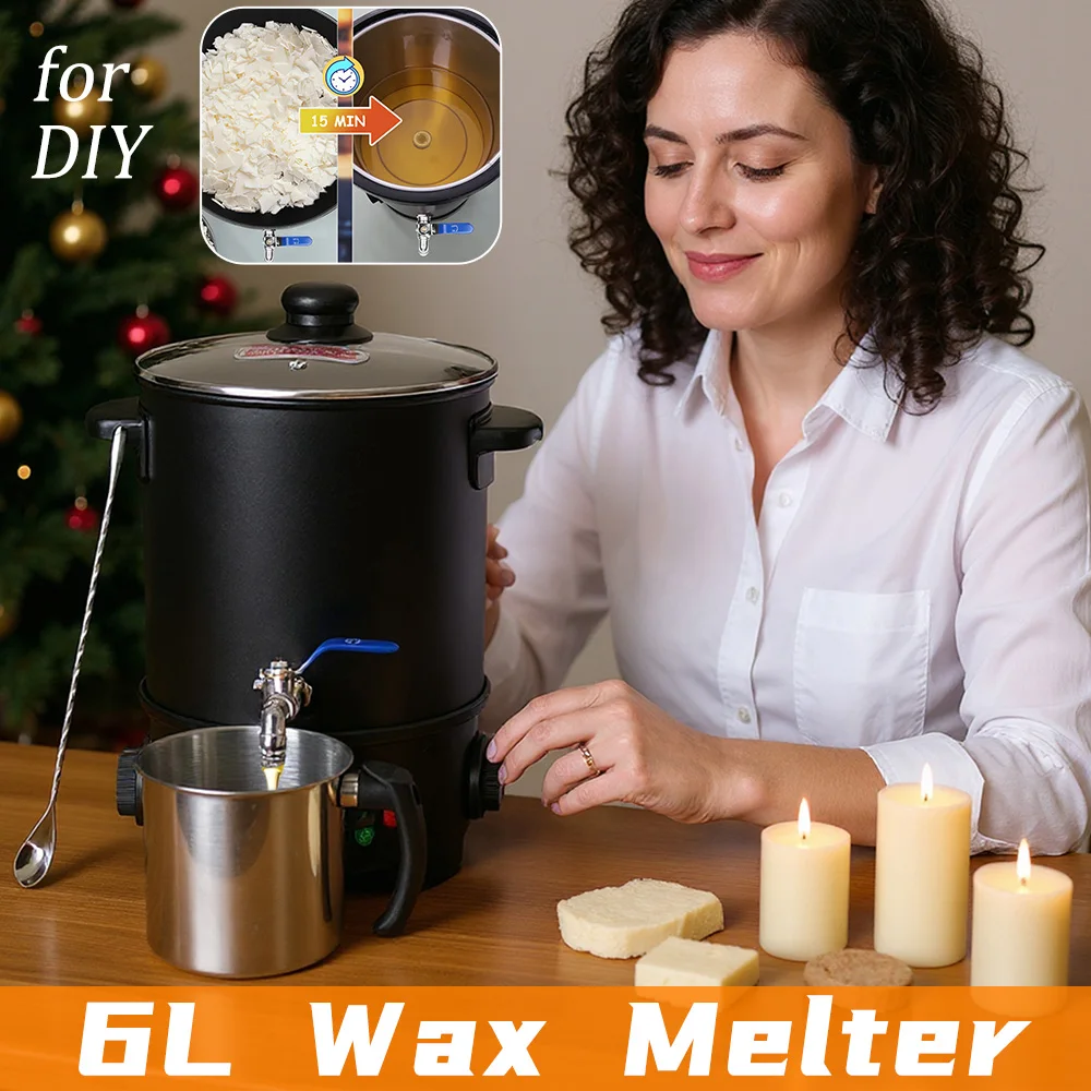Candle Making Wax Melting Pot Electric Non-Stick Candle Wax Melter Pot 9L DIY Candle Making Kit for Adults Soy Wax and Beeswax