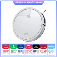 ﻿ ILIFE V2 Robot Vacuum Cleaner, 120 Min Runtime, Self-Charging Robotic Vacuum, Slim, Quiet, Ideal for Pet Hair and Hard Floors