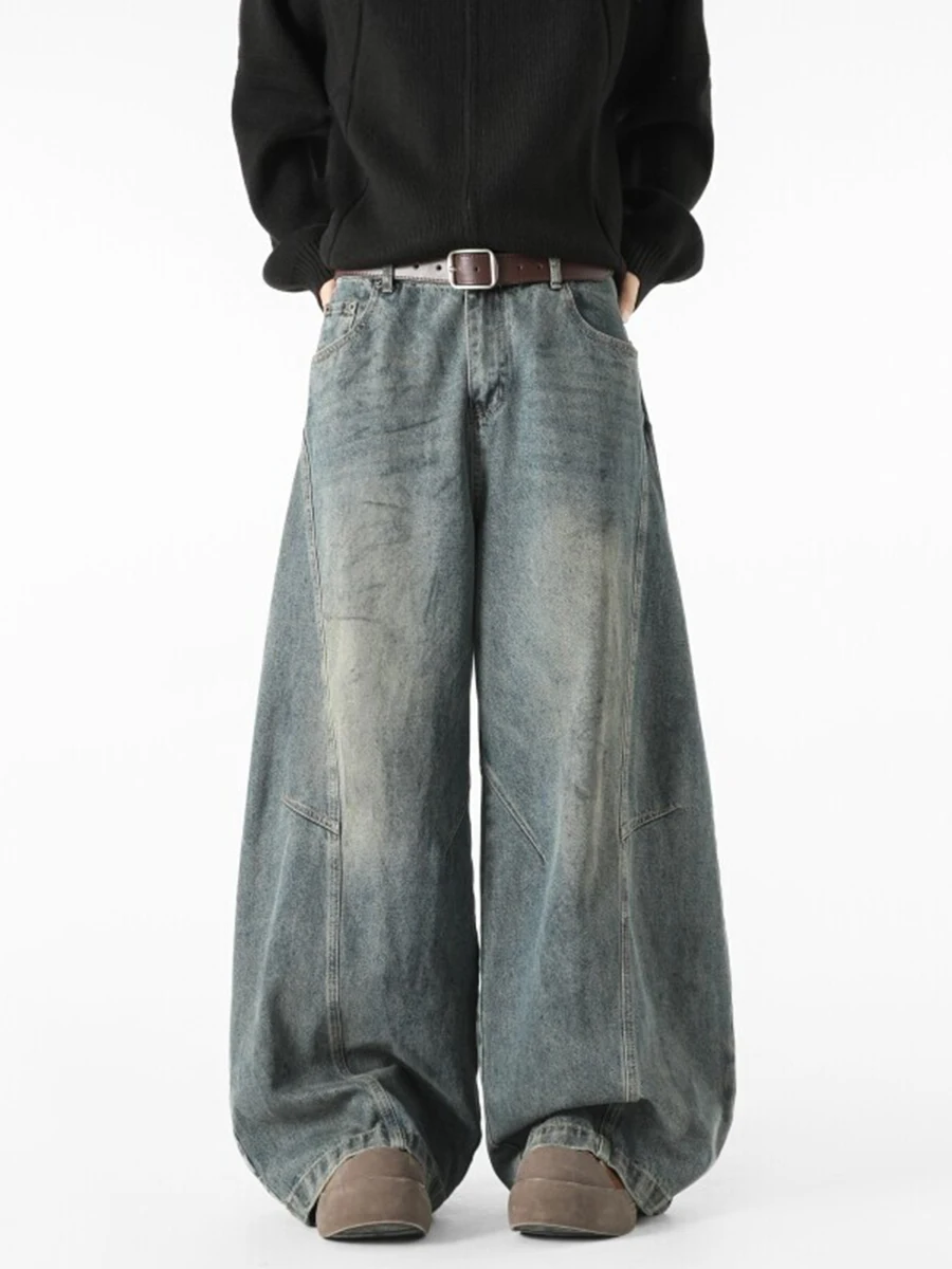 

Waed American Sle Dir Jeans Мужские весенне-осенние свободные повседневные широкие повседневные брюки Молодежные модные прямые джинсы-трубы