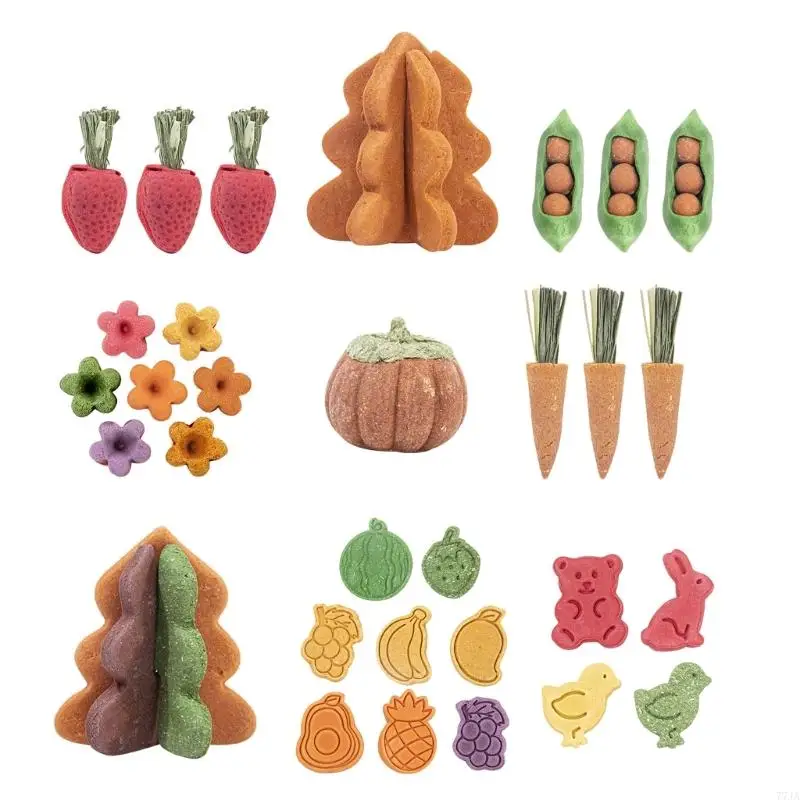 77JA Rabbit Vegetable Biscuit Naturalny trzonowiec Pet Pet Szynzyn Szyna chomika
