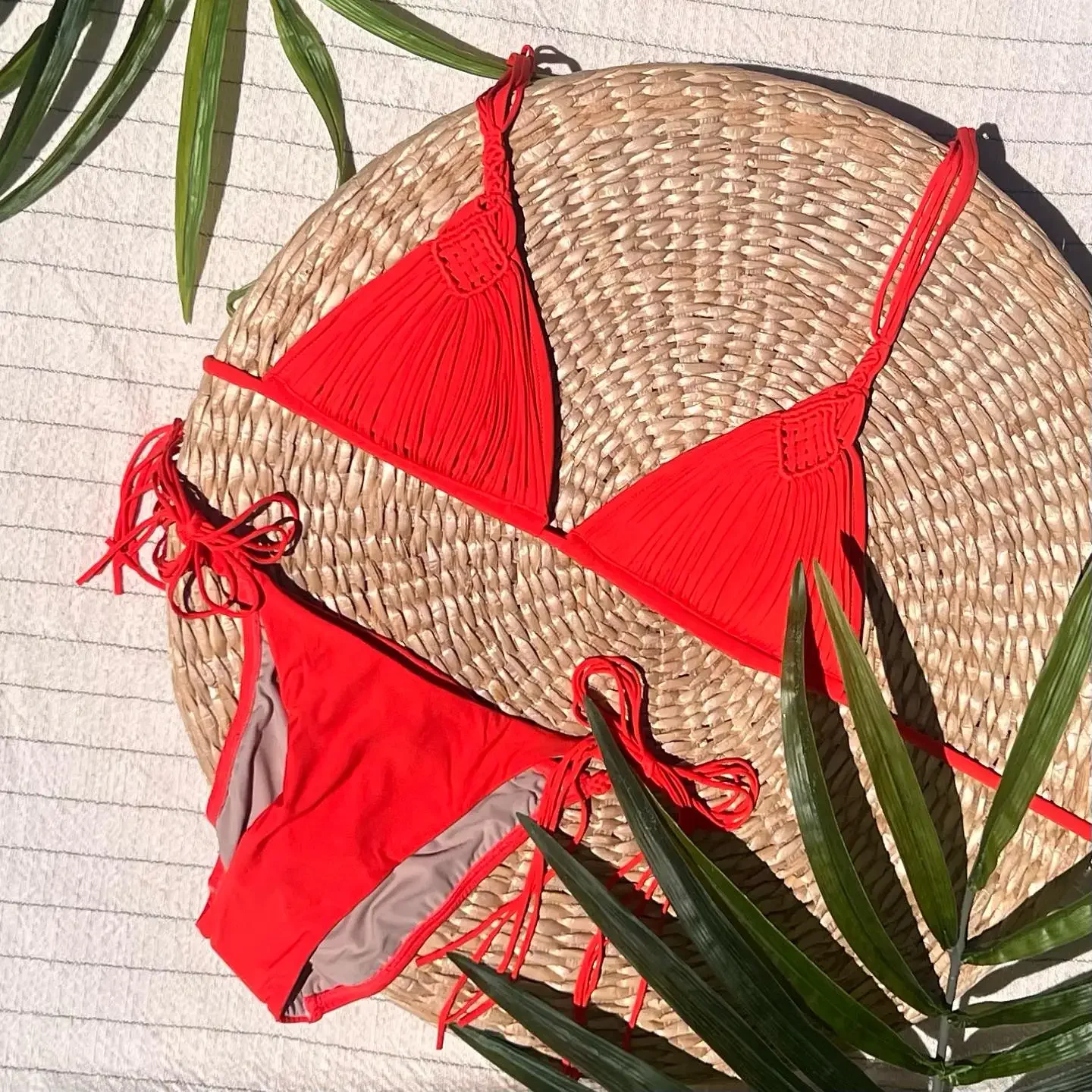 Set micro bikini monocromatico per donna, costumi da bagno, costume da bagno femminile, costume da bagno, cinturino, costumi da bagno, vendita calda, 2022