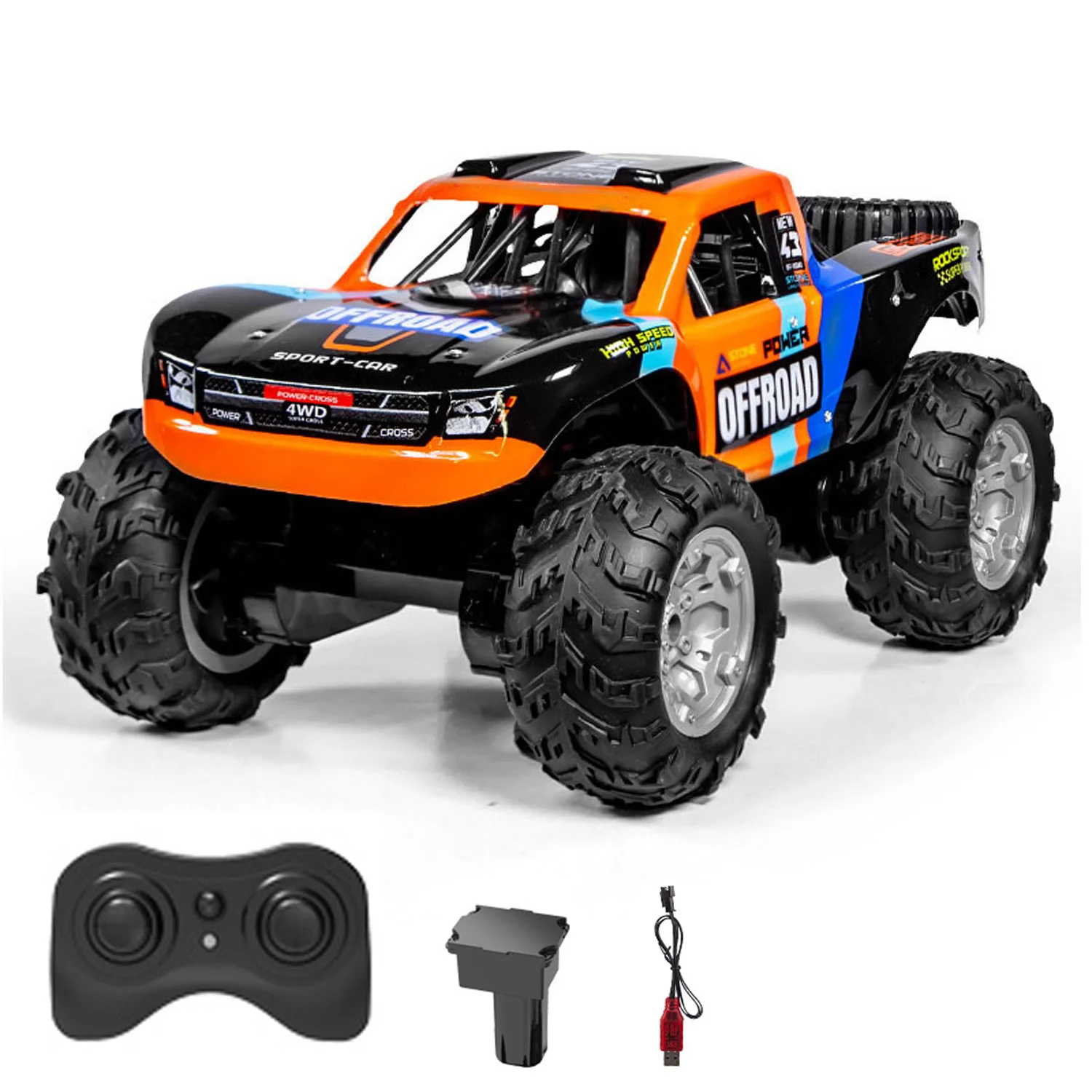 

4WD 1/14 RC Off Road Car Stunt Vehicle Remote Control Amphibious Waterproof Pickup Truck Climbing Car 7.4V Battery RTR Model
