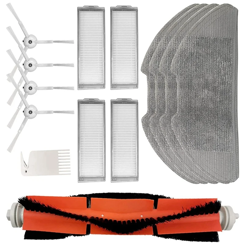 

For Xiaomi Mi Robot Vacuum Mop 2 Pro Robot Vacuum Accessories Set, Main Brush, Cleaning Cloths, Hepa Filter, Side Brush