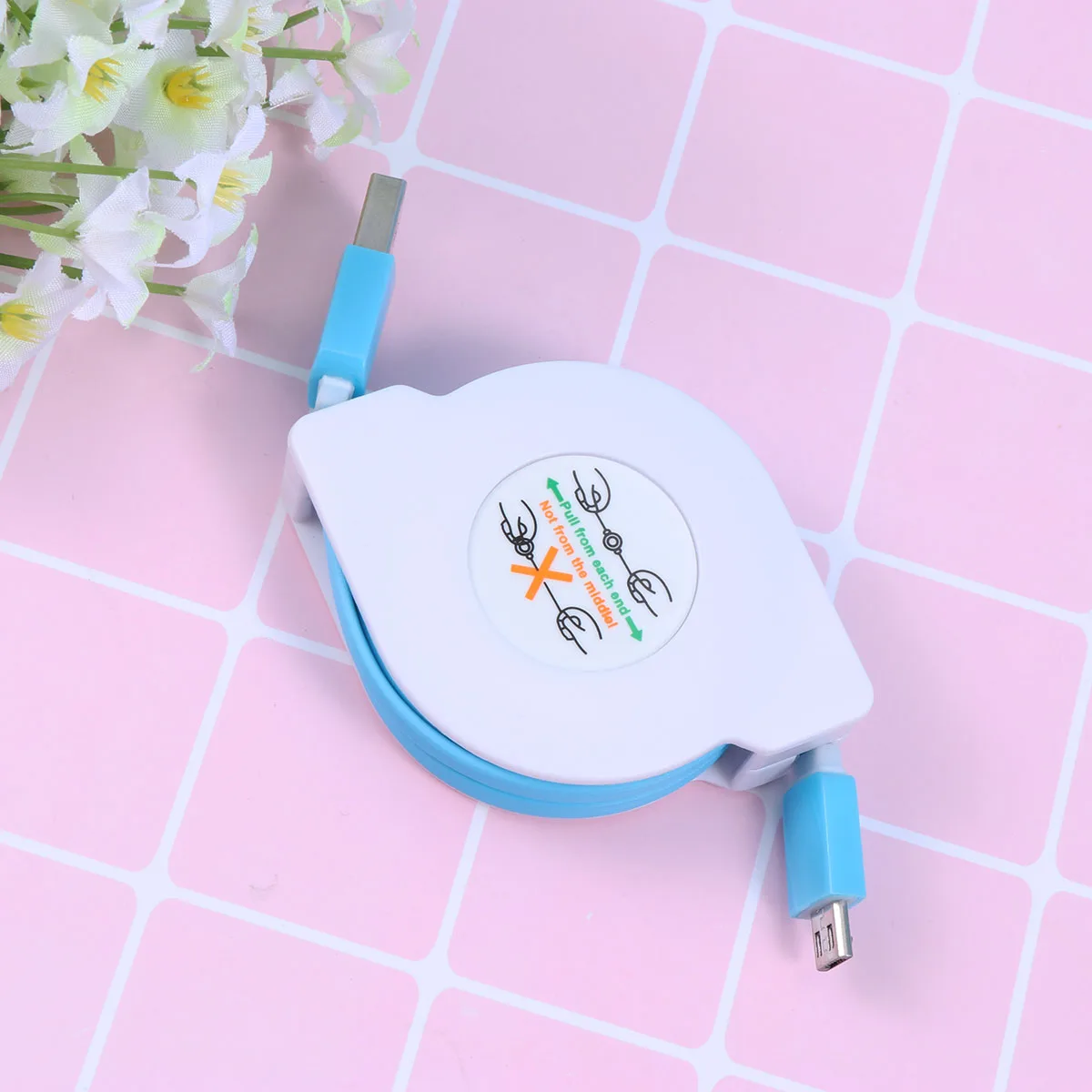 

2M Retractable Data Cable Telescopic USB Cord Sync Charging for Phone Car Office Compact Portable Compatible with All