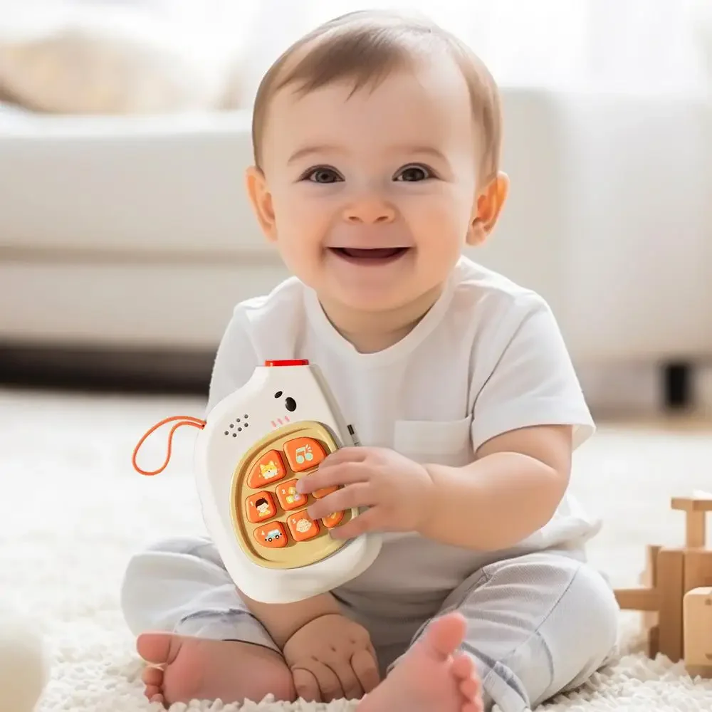 Jouets de téléphone portable éléphant 2 en 1, avec musique, planche occupée, jouet sensoriel Montessori, Machine d'histoire amusante, jouets éducatifs pour enfants, cadeau