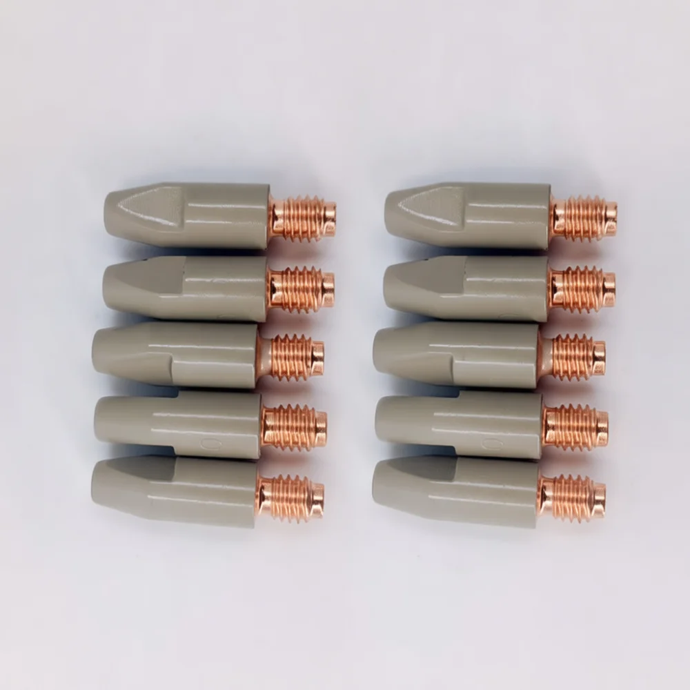 Welding Supply Contact Tip For MIG MAG Torch M6 M8 Coated Consumables 0.6 0.8 1.0 1.2mm Long Life Anti Wear Spare Parts